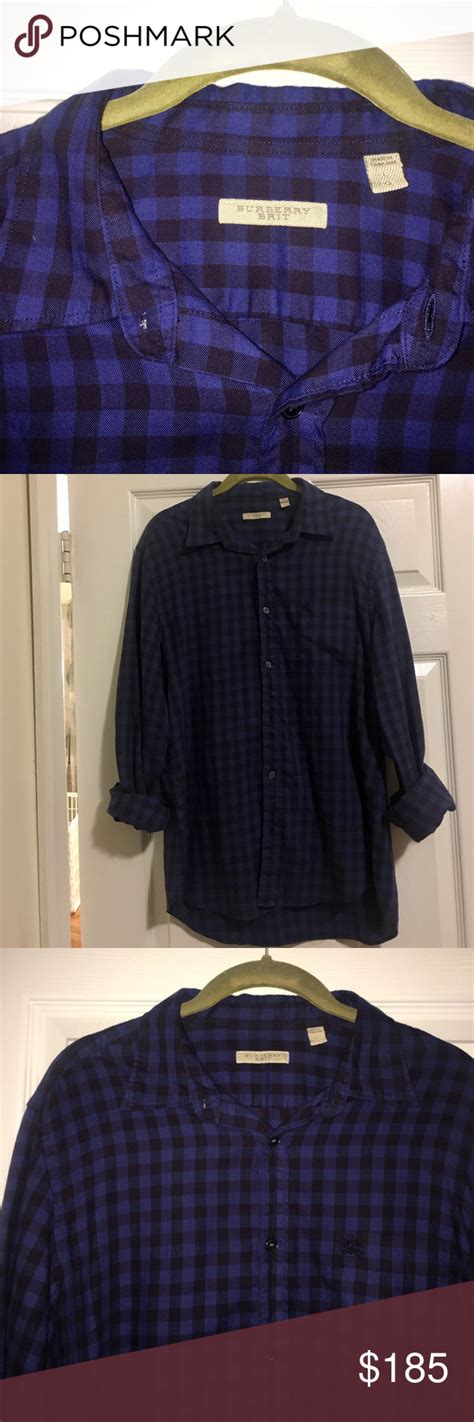 blue burberry button up shirt|Burberry button up shirt women's.